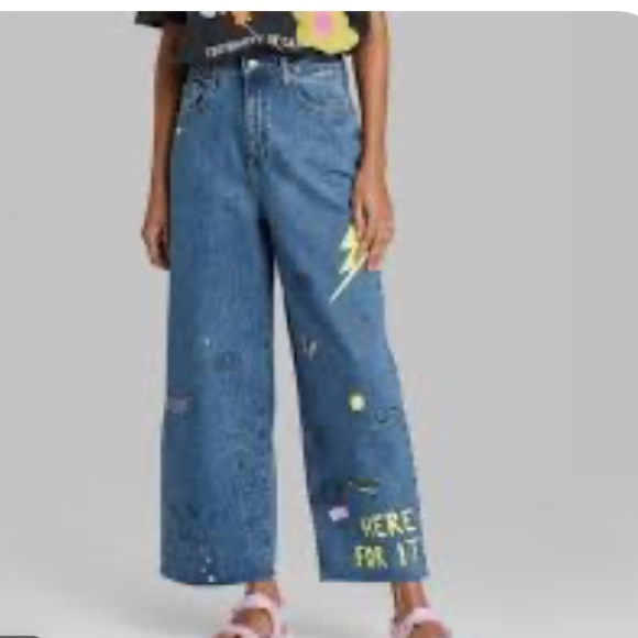 Wild label graffiti wide leg NWT size 18w - Picture 3 of 3